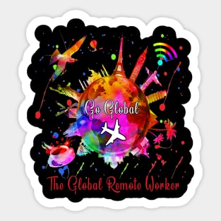 Global and Remote Worker Sticker